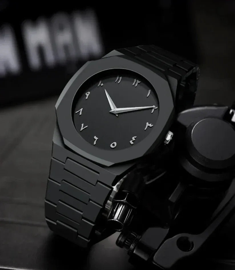 Arabic  Black Dial Watch
