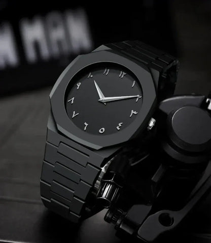 Arabic  Black Dial Watch