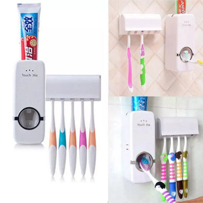 Automatic Toothpaste Dispenser With Brush Holder