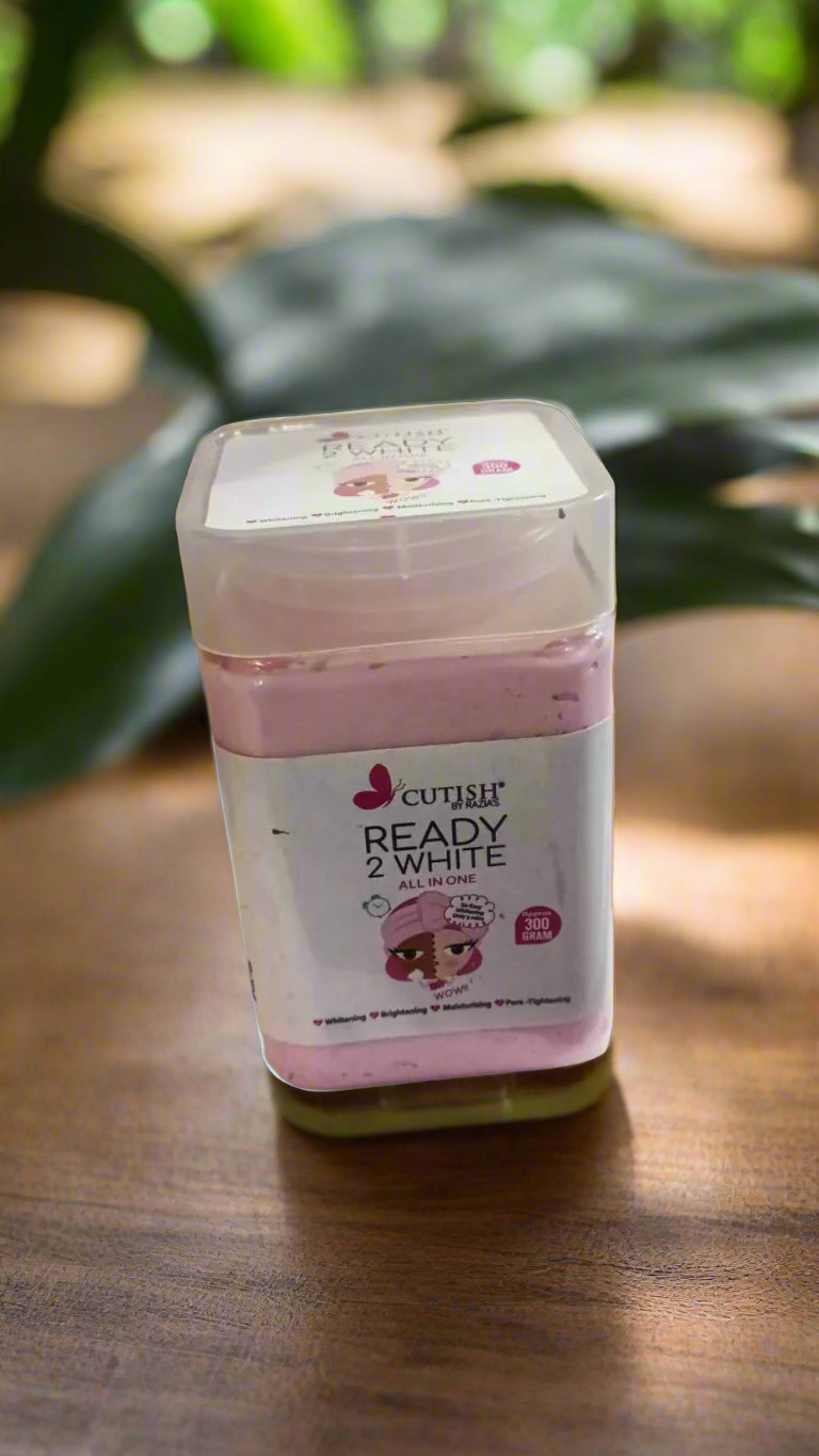 Cutish Ready 2 White Instant Whitening All In One Cleanser Facial Jar 300 G