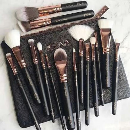 Eco Zoeva 15 Pcs Make up Brushes Set with Bag For Women