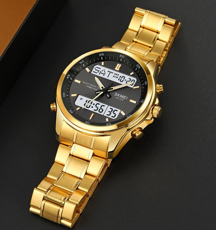 Skmei Analog Digital Multifunction Steel watch For Men