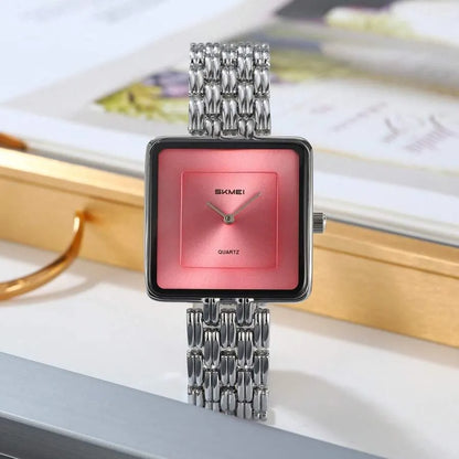 SKMEI 2372 Ladies Quartz Watch Elegant Business Casual Style Square Design Hot Selling Fashion Gift