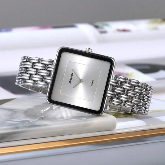 SKMEI 2372 Ladies Quartz Watch Elegant Business Casual Style Square Design Hot Selling Fashion Gift