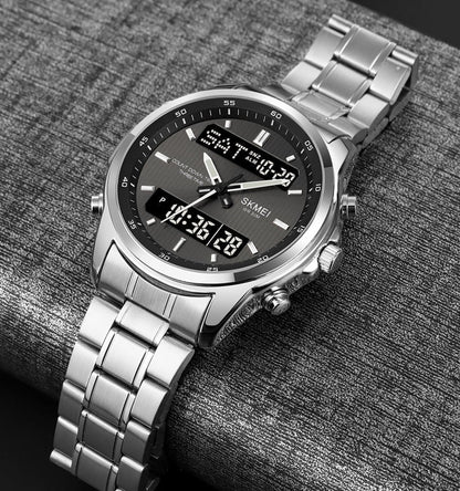 Skmei Analog Digital Multifunction Steel watch For Men