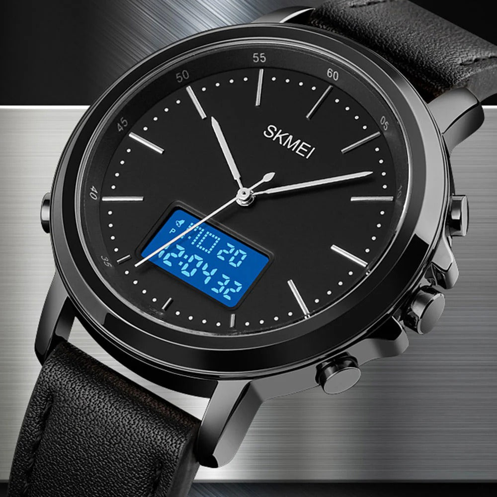 SKMEI WATCH FOR MEN'S BRANDED WATCH DUAL TIME  STRAP