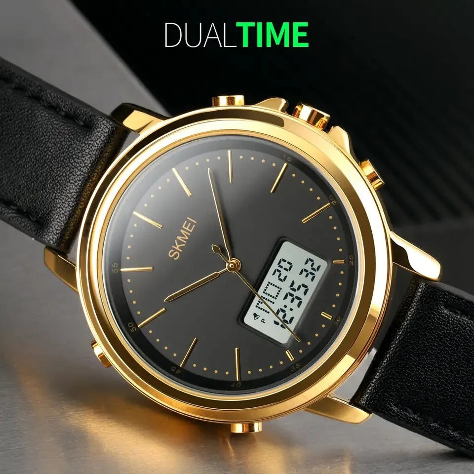 SKMEI WATCH FOR MEN'S BRANDED WATCH DUAL TIME  STRAP