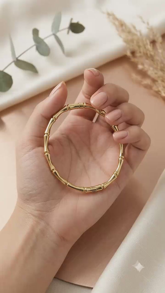Elegant Gold-Tone Crystal Tennis Bracelet for Women – Sparkling CZ Bangle Jewelry
