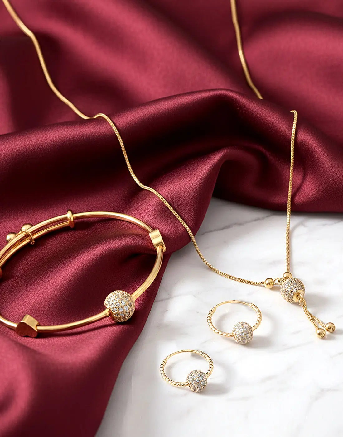 Luxury Pack Of 2 Jewelry Set for Women – Necklace, Bracelet & Earrings
